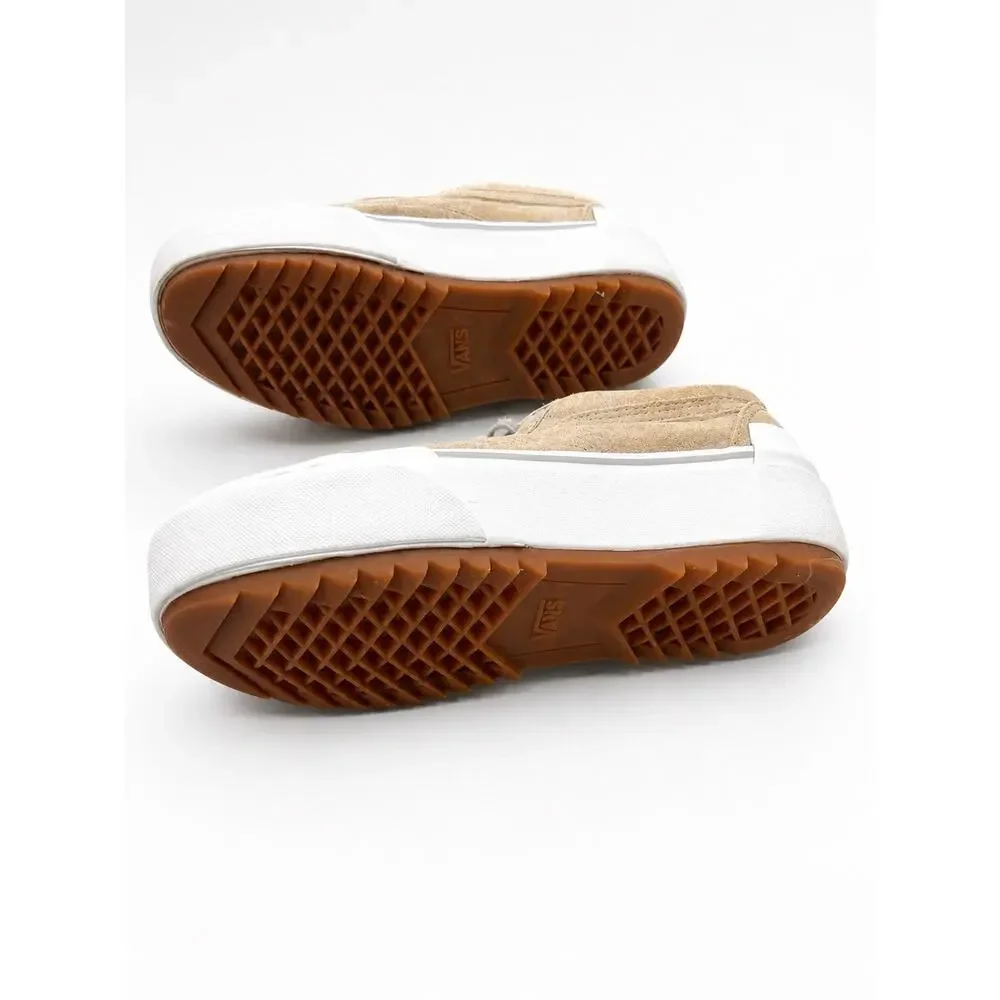 VANS Suede Low Top Lace-Up Sneakers Beige White Gray Unisex Adults US 6